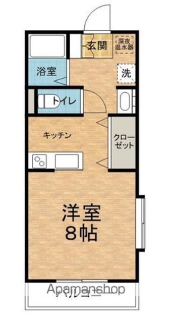 コンチェルトＭ[1R/29.7m2]の間取図