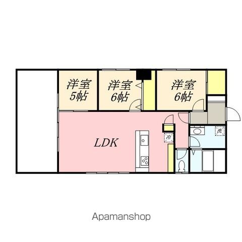 【川崎市中原区上小田中のマンションの間取り】