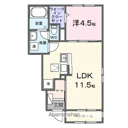 セレニテ東豊田[1LDK/40m2]の間取図