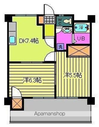 グランレガーロ土居田[2DK/41.85m2]の間取図