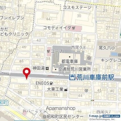 東京都荒川区西尾久７丁目[3LDK/53.4m2]の周辺