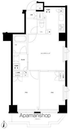 ルーブル両国弐番館[2LDK/50.46m2]の間取図