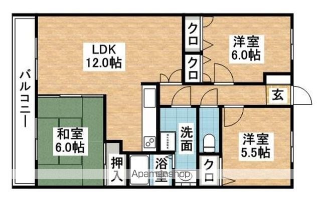 ファミーユ博多の森の間取り写真