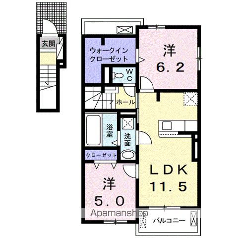 カーサ　ステッラⅤの間取り