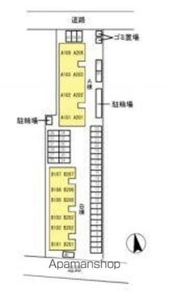 香川県高松市木太町[2LDK/53.48m2]の配置図