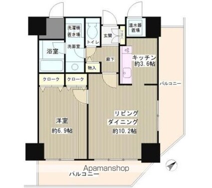 トレステージ目黒[1LDK/50.35m2]の間取図
