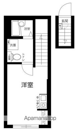 東京都大田区東矢口２丁目[1R/18.07m2]の間取図