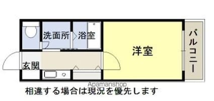 熊本県八代市若草町[1K/31.41m2]の間取図