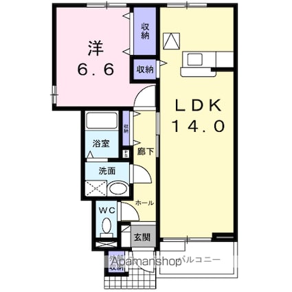 シンキメーラ　Ｂ[1LDK/50.07m2]の間取図