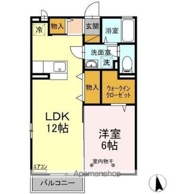 ウェルネス[1LDK/45.29m2]の間取図