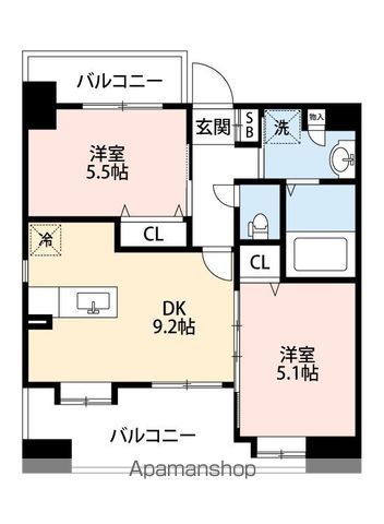 LUCIS千早の間取り写真