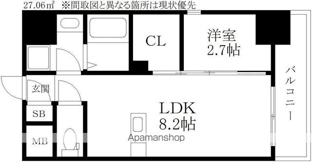 【ＭＯＤＥＲＮ　ＰＡＬＡＺＺＯ博多駅東の間取り】