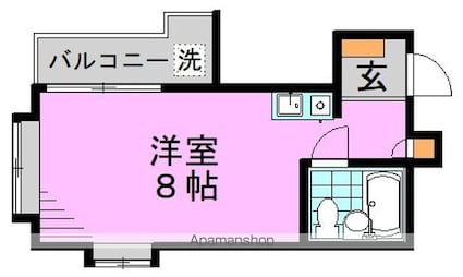 東京都杉並区和田３丁目[1R/17.67m2]の間取図