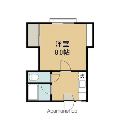 ベルメゾン（滝沢）[1K/26.08m2]の間取図