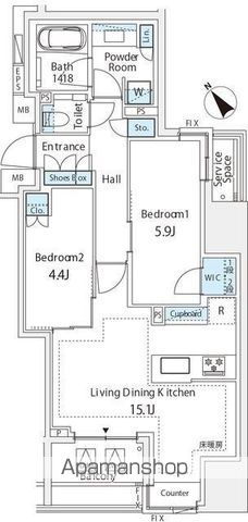 【ミレアコート銀座プレミアの間取り】