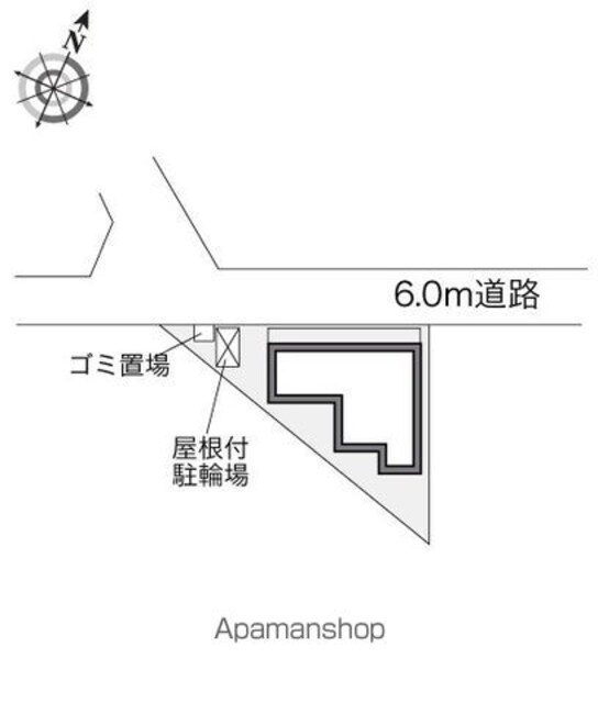 レオパレスＹＡＧＩ[1K/25.5m2]の配置図