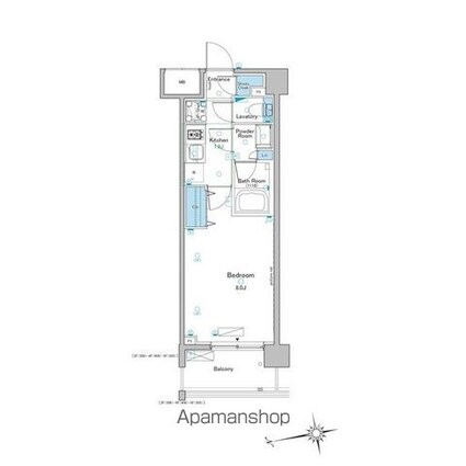 ルフォンプログレ赤羽[1K/25.6m2]の間取図