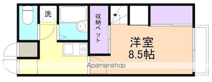 ソレイユ１番館[1K/23.18m2]の間取図