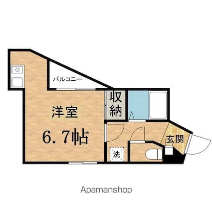 ルヴォン[1R/17.92m2]の間取図