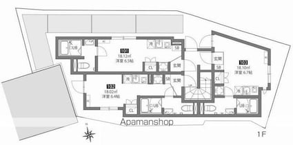 ＯＪ　ＨＩＬＬＳ　Ⅱ[1R/18.02m2]の間取図