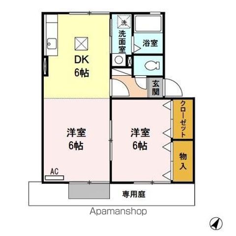 【福岡市西区泉のアパートの間取り】