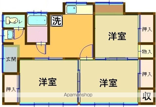 阿武隈急行 福島学院前駅 徒歩42分 1階建 築27年の間取り写真