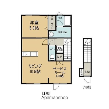 ドリームハウス金沢Ａ[1SLDK/54.21m2]の間取図