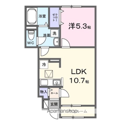 プチエトワール[1LDK/40.05m2]の間取図
