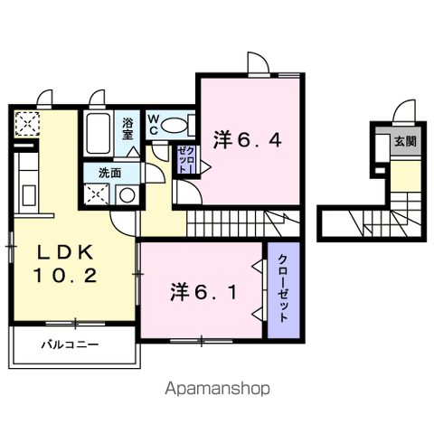 栗原市 2階建 築17年の間取り写真