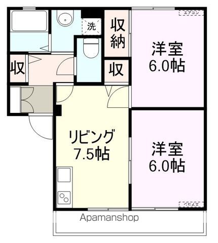 ラフィネ際波の間取り写真