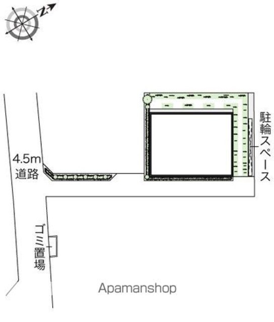 レオネクスト風花[1K/20.44m2]の配置図