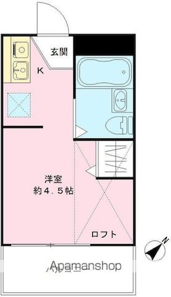 東京都新宿区西新宿４丁目[1R/12.6m2]の間取図
