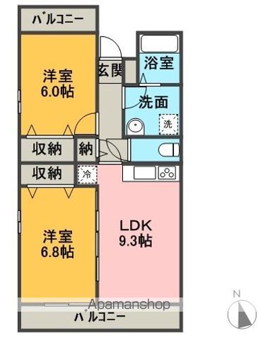 ラフィーネ弐番館の間取り写真