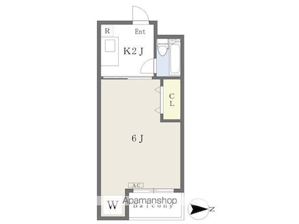 ミツダコーポ本町[1K/23m2]の間取図
