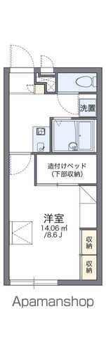 【レオパレスサンフラワー甲府昭和の間取り】