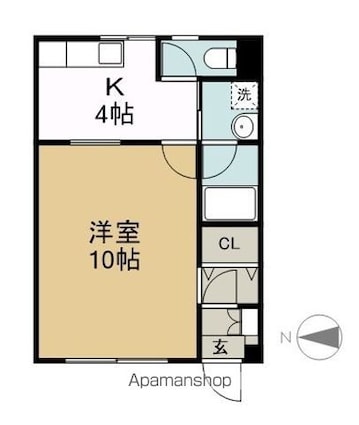 長野県松本市石芝３丁目[1K/32m2]の間取図