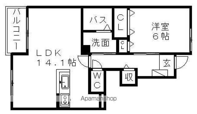 名鉄名古屋本線 妙興寺駅 徒歩32分 2階建 築21年の間取り写真