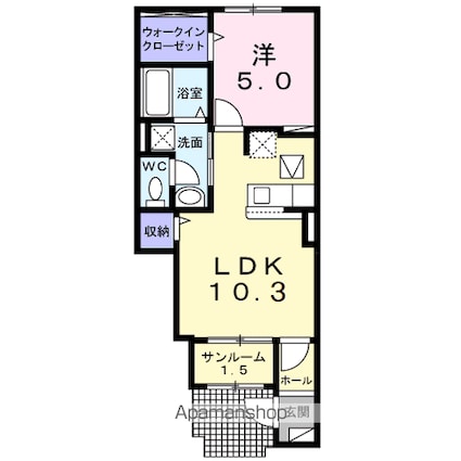 ルミエール　Ｃ[1LDK/41.15m2]の間取図
