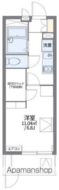 レオパレス丸ト[1K/19.87m2]の間取図