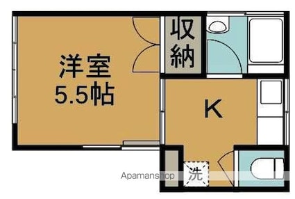 東京都杉並区阿佐谷北１丁目[1K/20.4m2]の間取図