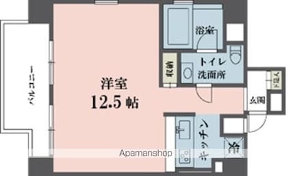 アムス四谷三丁目[1K/38.75m2]の間取図