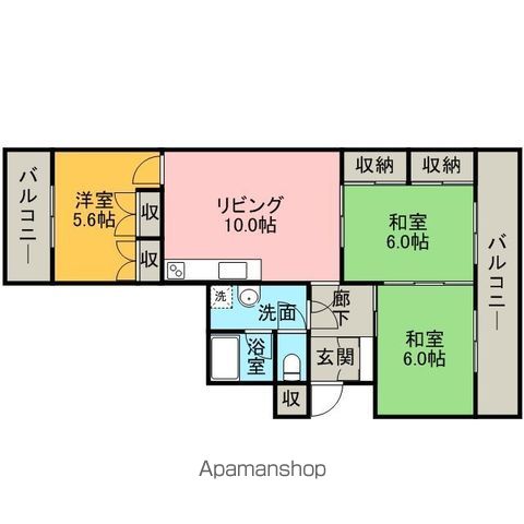 チサンマンション今宿の間取り写真
