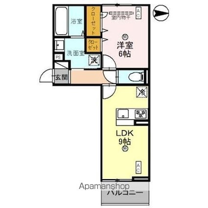ＢＲＡＮＳＩＡ膳所（ブランシア）[1LDK/40.13m2]の間取図