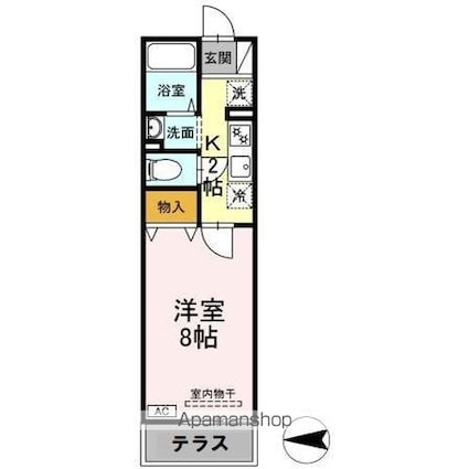 桜プレイス[1K/25m2]の間取図