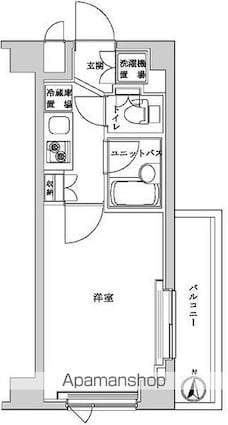 ルーブル住吉[1K/20.25m2]の間取図