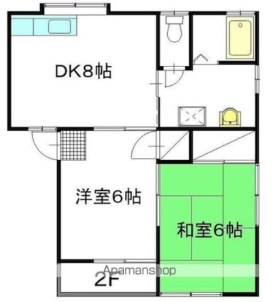 サンクリエイティブ六ツ野　Ｃ棟[2DK/41.22m2]の間取図