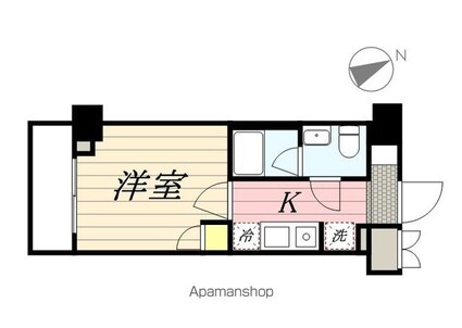 ＳＨＯＫＥＮ　Ｒｅｓｉｄｅｎｃｅ横浜野毛山公園[1K/20.3m2]の間取図