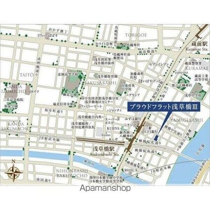 プラウドフラット浅草橋Ⅲ[1LDK/40.53m2]の配置図