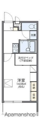 レオパレスアサクラⅢ[1K/23.18m2]の間取図