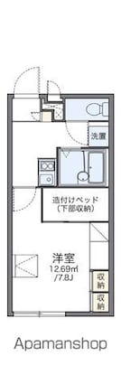 レオパレスモルトベーネⅡ[1K/21.81m2]の間取図